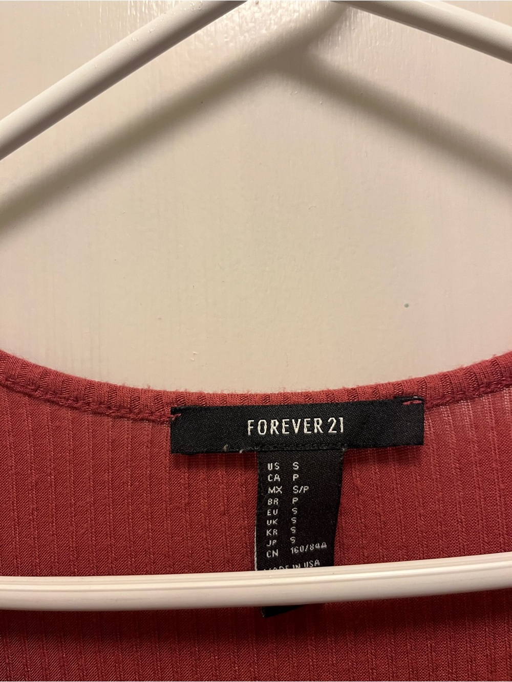Forever 21 Rust Red Ribbed Top - Picture 2 of 4